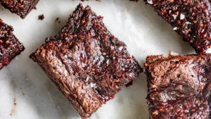 Raspberry Protein Swirl Brownies